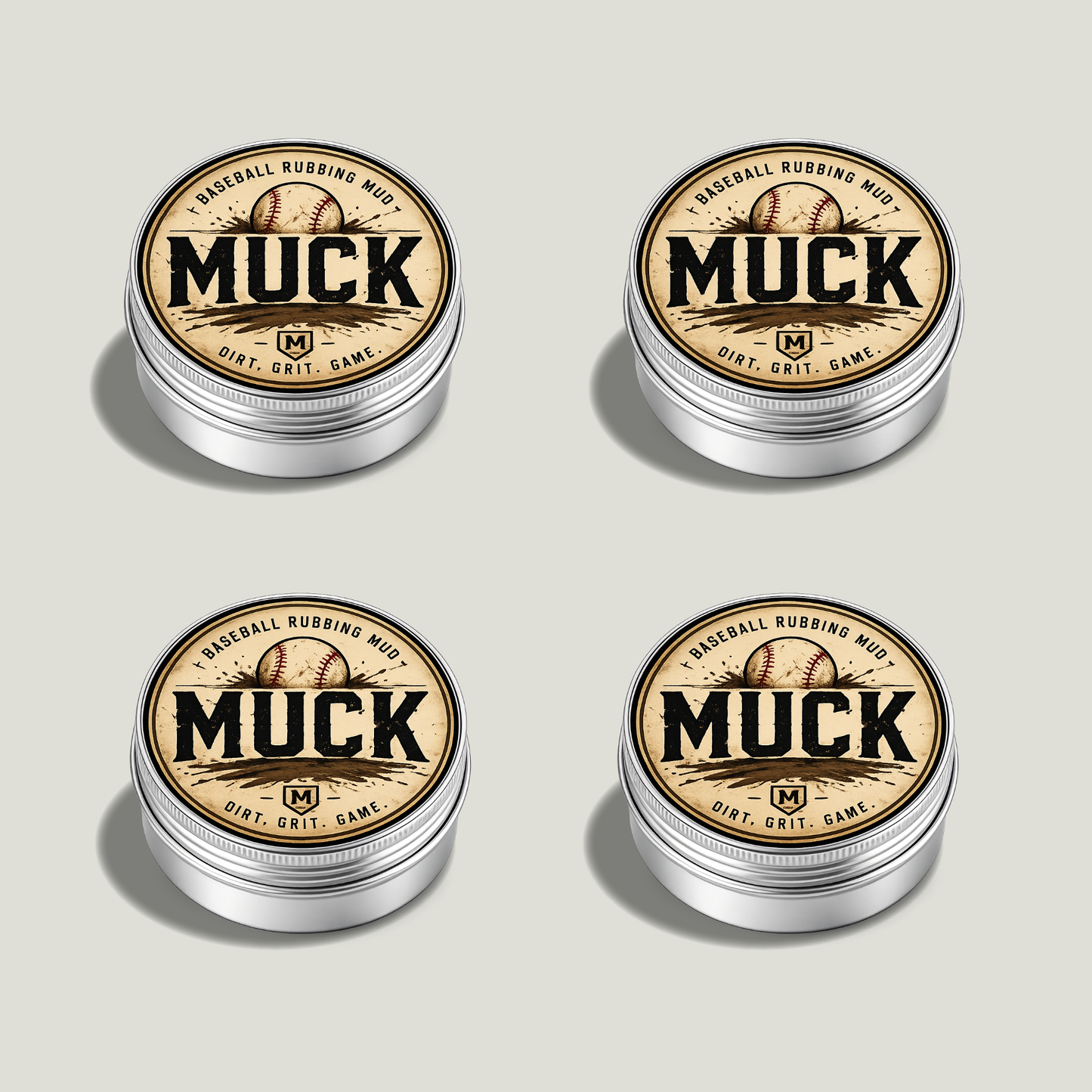 MUCK Baseball Rubbing Mud - 4 Pack